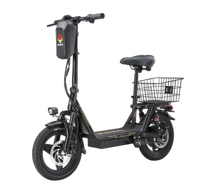 K14 Electric Scooter 500W Peak Motor, 14'' Tires,36V 15.6Ah Battery,32km/h Max Speed,50-60km Range,350W Rated Motor, Disc Brakes.