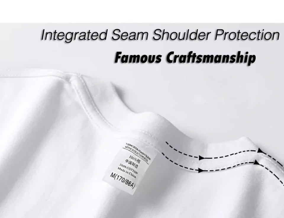 100% pure cotton summer high-end brand men's short sleeve round neck fashionable style half sleeved top breathable T-shirt.