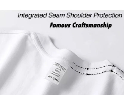 100% pure cotton summer high-end brand men's short sleeve round neck fashionable style half sleeved top breathable T-shirt.