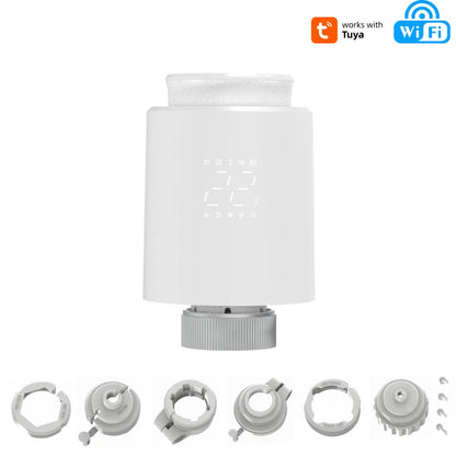 EZAIOT Smart Tuya Wifi/ZigBee3.0 Radiator Actuator TRV Programmable Thermostatic App Remote Temperature Controller Alexa Google