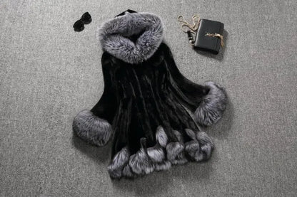 Mit kapuze Lose Faux Pelz Jacke Frauen Dicke Herbst Winter Koreanische Maxi Mantel Lange Warme Luxus Pelz Parkas Bontjas Pelzigen Oberbekleidung