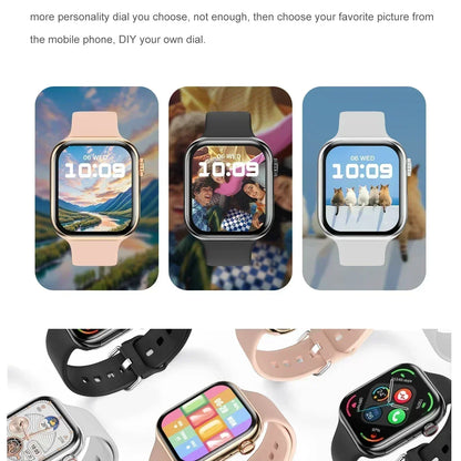 2025 New Original For Apple Watch Series 10 Women SmartWatch GPS Track Bluetooth Call NFC IP68 Waterproof Compass Men SmartWatch.