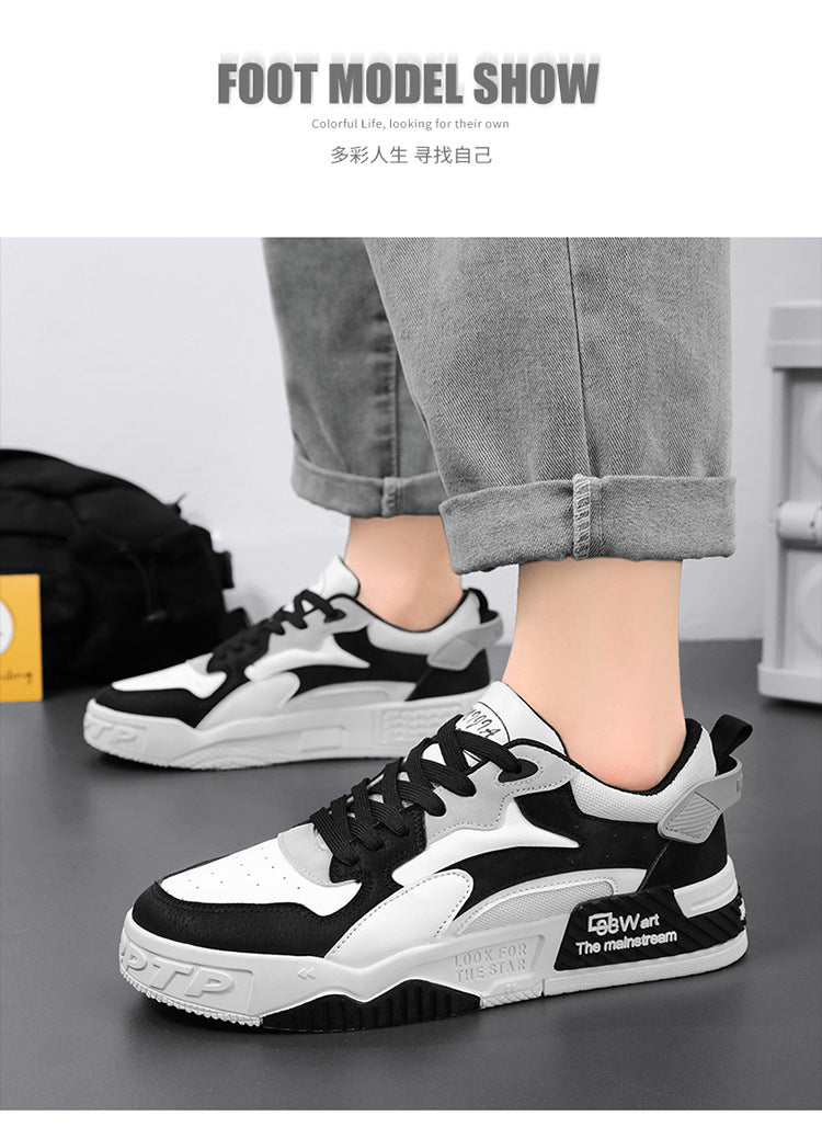 New Autumn Men's Sneakers Men's Comfortable Platform Shoes 2023 Trend Lace-up Vulcanized Shoes White Casual Sneakers Zapatillas.