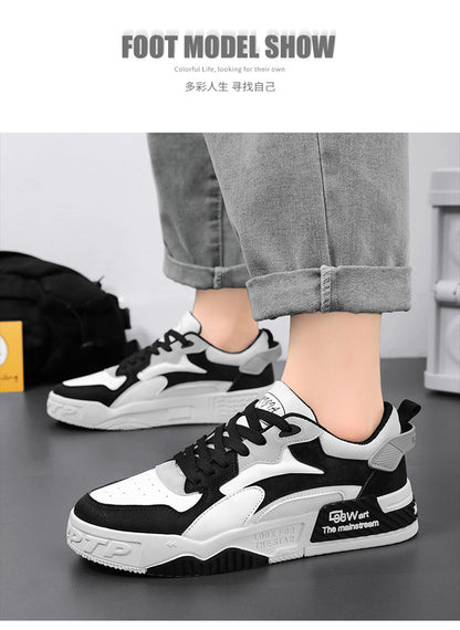 New Autumn Men's Sneakers Men's Comfortable Platform Shoes 2023 Trend Lace-up Vulcanized Shoes White Casual Sneakers Zapatillas.