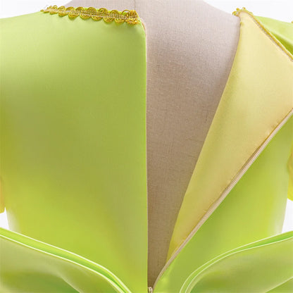 Tiana Fancy Prinzessin Kleid für Mädchen Geburtstag Party Kostüm Kinder Rollenspiel Ballkleid Kinder Karneval Performance Kleidung.