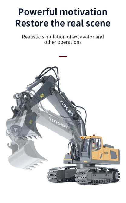 RC Excavator 1:20 Remote Control Truck 2.4G RC Crawler Engineering Vehicle Truck Radio Control Children's Day Christmas Gifts.