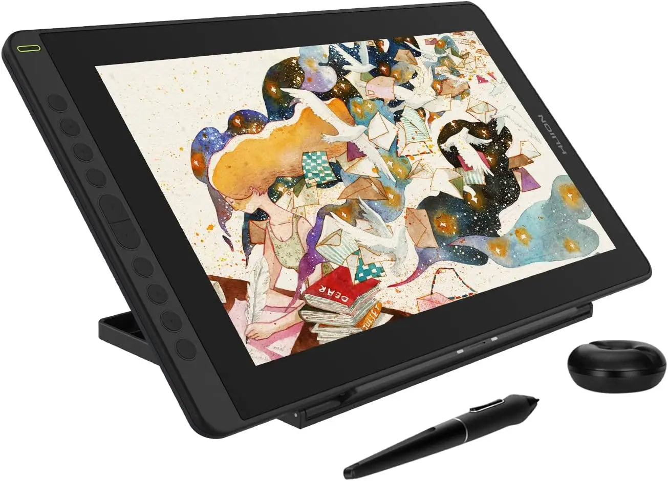 HUION New Arrival Kamvas 16(2021) Graphics Drawing Monitor Battery-free Digital Pen Tablet For Win/MAC And Android 120%s RGB.