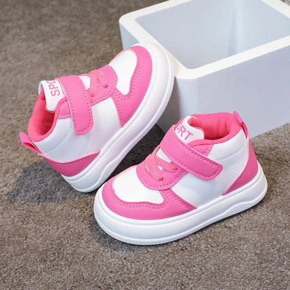 Fashion Kids Sneakers Spring Autumn High Top Breathable Casual Shoes Girls Non-slip Board Shoes Boys Outdoors Basketball Shoes