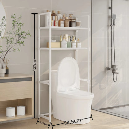 Badezimmer-Aufbewahrungsregal, Waschmaschinenständer aus Kunststoff, wasserdichtes, bodenstehendes Badezimmer für den Haushalt ohne Bohren