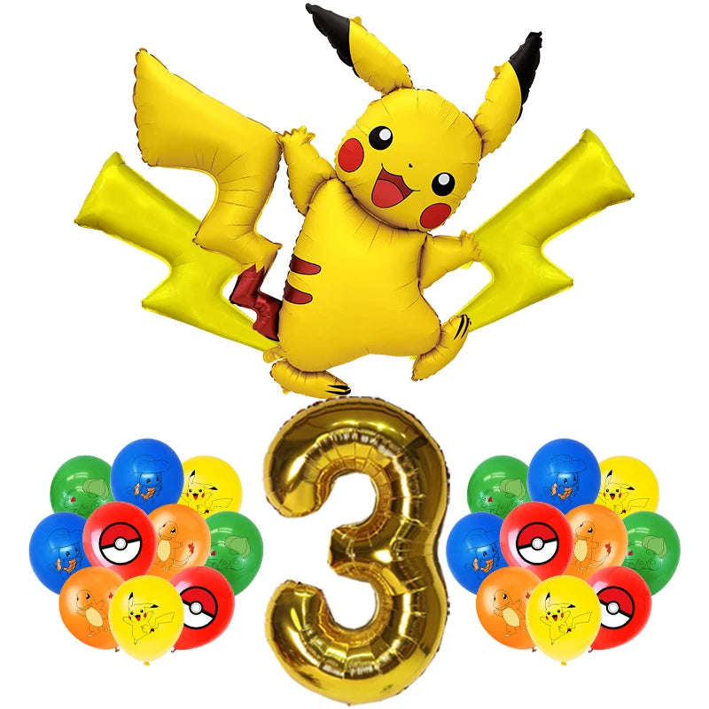 Pokemon Geburtstag Party Dekoration Neue Ligntning Pikachu Ballon Kid Event Liefert Einweg Geschirr Banner Hintergrund Platte