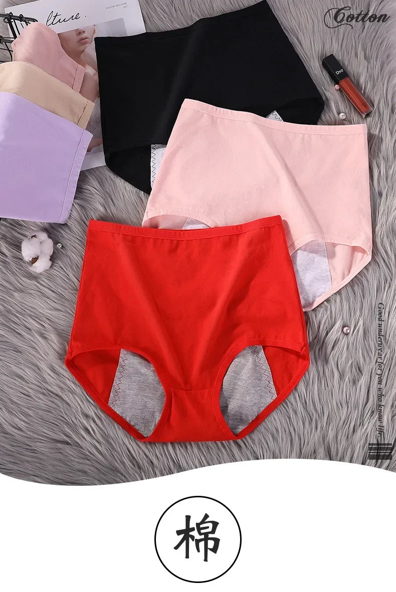 Cotton Physiological Period Leak Proof Menstrual Panties Women Breathable Soft Underwear Sexy Breifs Female Intimates.