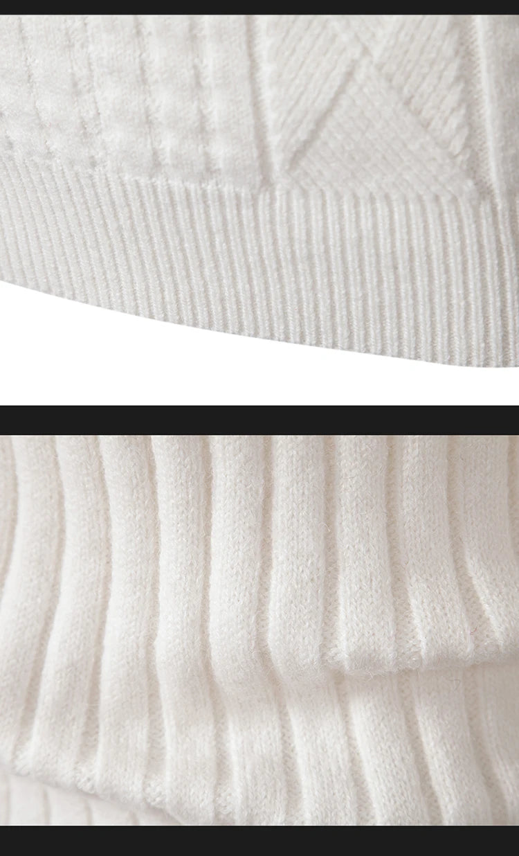 2023 Autumn  and Winter New Sweaters Warm Fit Knitted Sweaters Solid Color Casual Pullover Multiple Styles Sweater Men.