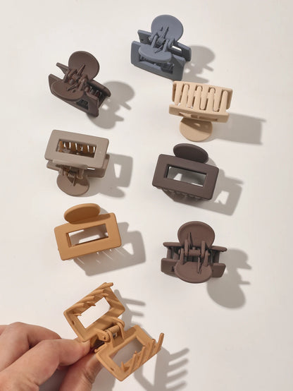 4 Pack Medium Small Hair Clips for Women, Claw Clips for Thick Thin Hair, Strong Hold Square Jaw Clips