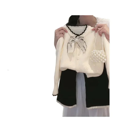 Childrens Clothing Autumn Set 2024 Korean Sweater Jacket Loose Pants Two-piece Set.