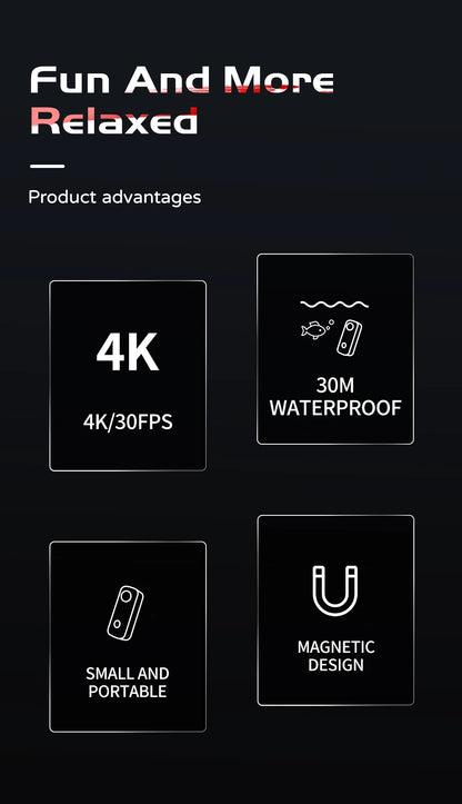 SJCAM C100 Plus Action Cam 4K Electronic Image Stabilization 2.4G WiFi 30M Waterproof With Case Sport Camera Black White.