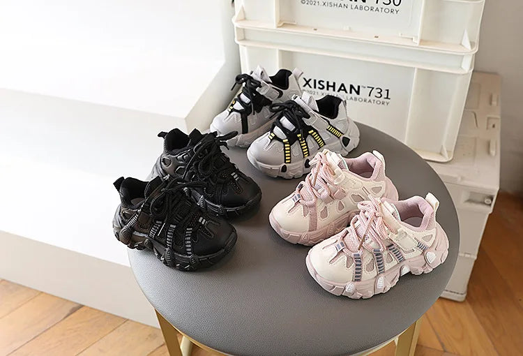 Oulylan Children Casual Shoes Thick-soled Sports Shoes Infant Footwear Boy Sneakers Breathable Non-slip Baby Shoes.