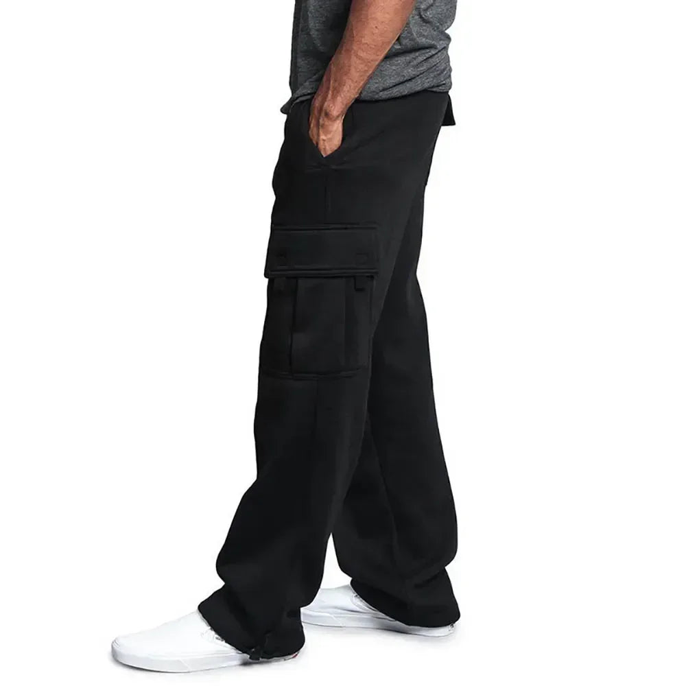 Men's Cargo Sweatpants Autumn Long Pants Loose Sport Fit Jogging Overalls Joggers Sweat Pocket Pants Cargo Trousers Streetwear.