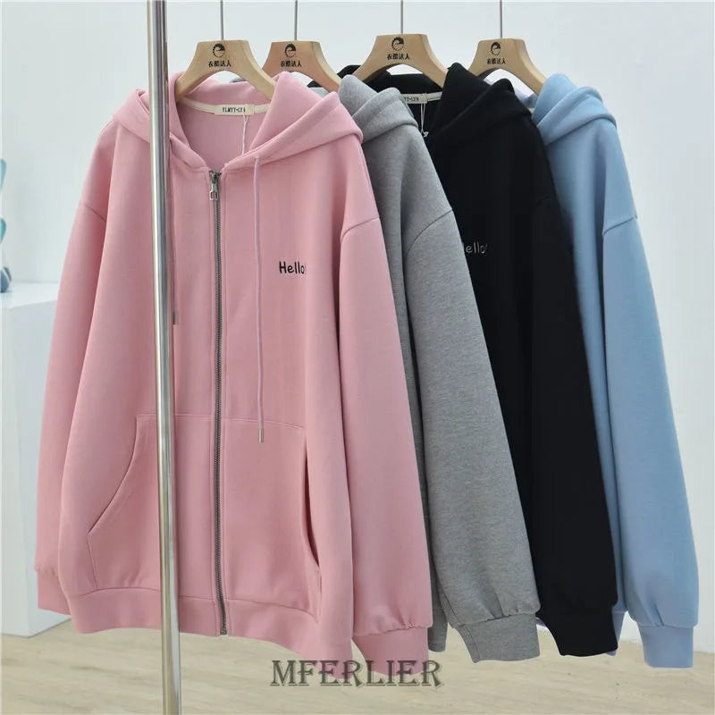 Plus Größe 5XL 150kg Herbst Dünne Jacke Mantel Frauen Hoodies Streetwear Harajuku Zipper Mantel Große Größe Frauen Kleidung.