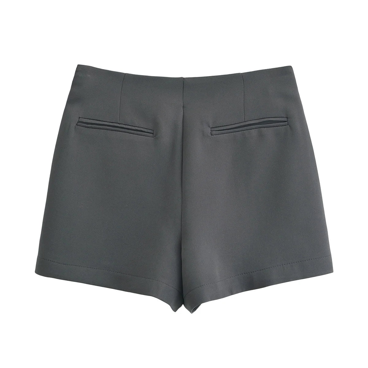 TRAF Shorts for Women Fashion Autumn Winter New Comfortable Casual Solid Color Side Zip Middle-waisted A-line Culotte Skirt Pant