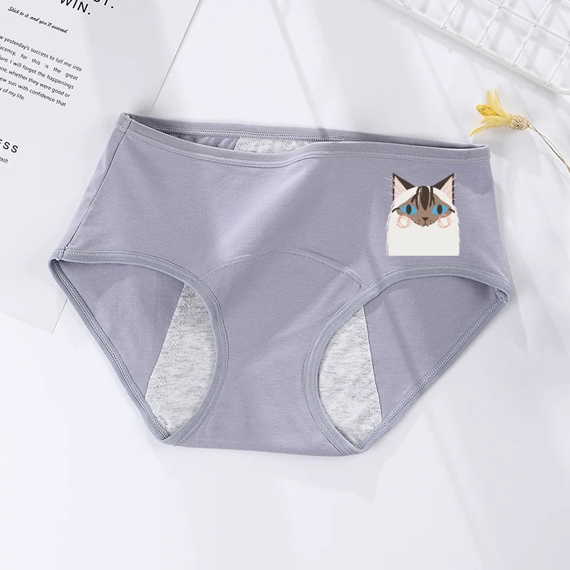 Women's menstrual briefs large flow postpartum water absorption leakproof briefs women's pure cotton menstrual briefs lingerie