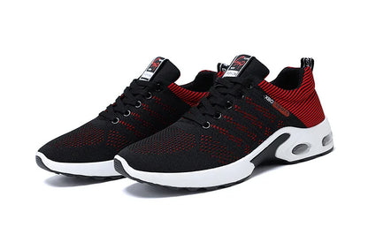 2025 New Men Sneakers Breathable Lace-Up Running Shoes Men Outdoor Walking Shoe Mesh Flying Woven Anti Slip Sports Shoes for Men