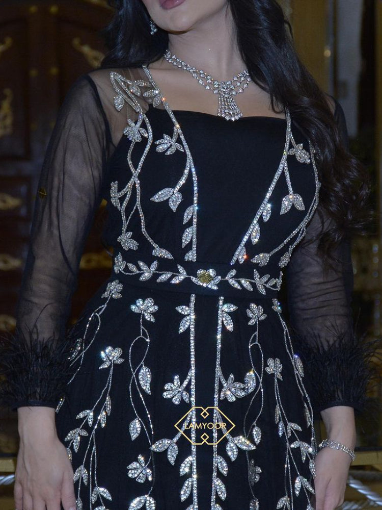 Indien Türkei Muslimischen Abaya Kleider Frauen Elegante Diamant Hochzeit Abend Party Kleid Spitze Gürtel Abaya Marokko Kaftan Robe