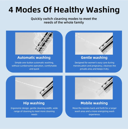 Intelligenter, länglicher Toilettensitzbezug – beheizt, wassersparend, automatische Reinigungsdüse, langsam schließend, trocken, LED-Licht für modernes Badezimmer