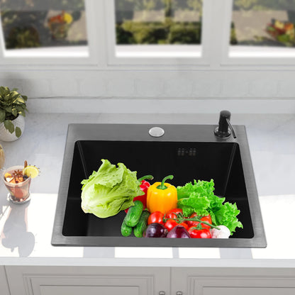 Edelstahlspüle, gut abdichtendes modernes Küchenspülbecken mit Abflusskorb für Häuser/Restaurants/Wäschezimmer