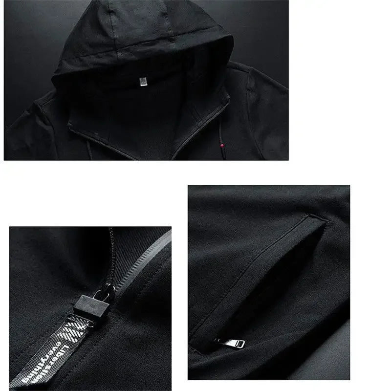 Herren Winter Trainings anzug Set einfarbige Hoodies und Kordel zug Jogging hose Loose Fit Freizeit Sportswear Anzug.