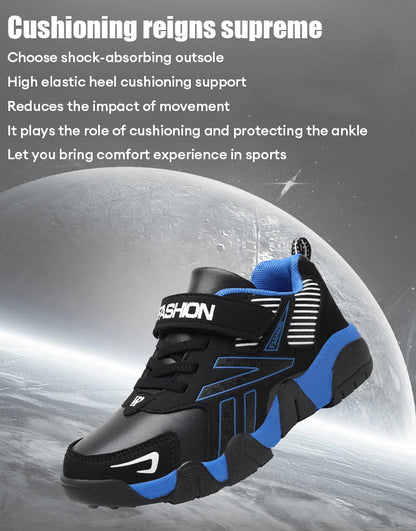 Four Seasons Leather Kids Shoes Non Slip Outdoor Children Walking Sneakers Casual Boys Sport Tennis Size 28-39.