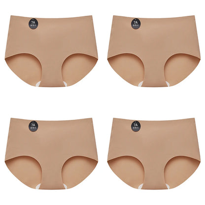 FalllSweet 4PCS Seamless Panties for Woman Ice Silk Underwear Soft Thin Briefs Women's Underpants Fashion Sexy Female Lingerie.