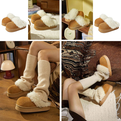 Eyriphy, Größe: 36-37 bis 46-47, Winter-Baumwollschuhe/ Pelzig/ Plateauschuhe/ Damenschuhe/ Hausschuhe Herren/ Baumwollhausschuhe Damen.