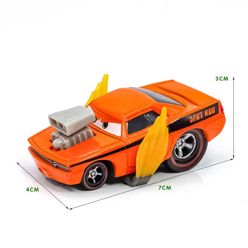 Disney Pixar Cars 2 3 Lightning McQueen Div Fritte Frank Mater Chick Hicks 1:55 Diecast Vehicle Metal Toy Car Kid Birthday Gift