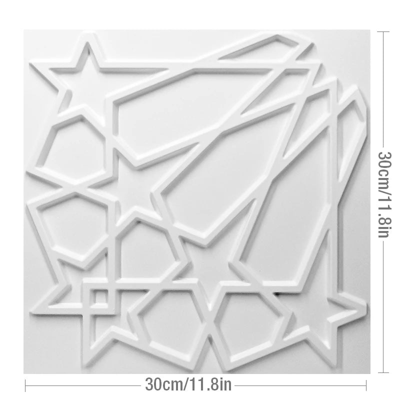 10pcs 30cm Arab islamic muslim star moon decor Relief Art 3D Wall Panel non-adhesive 3D wall sticker Living Room Home Decor wall