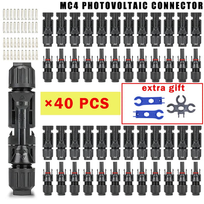400/200/100/40/20/10 Pcs Photovoltaic Solar Connector 1000V30A Wholesale Panel Connectors Kit for PV/MC Cable 2.5/4/6mm².
