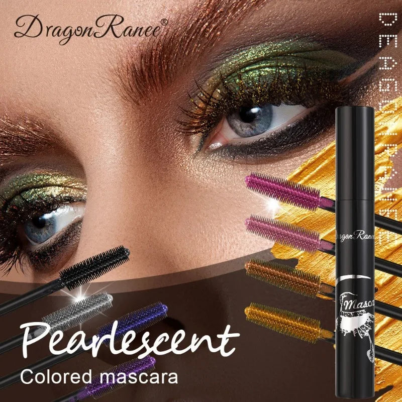 Colorful Waterproof Mascara Blue Purple Pearl Mascara Dense Eye Makeup Bronze Fine Diamond Silver Mascara Cream Cosmetics Makeup.