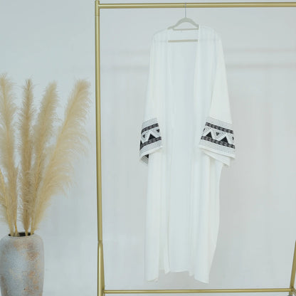 Dubai Open Abaya Embroidery Long Cardigan Women Muslim Dress Kimono Jalabiya Ramadan Kebaya Caftan Marocain Femme Robe Abayas.