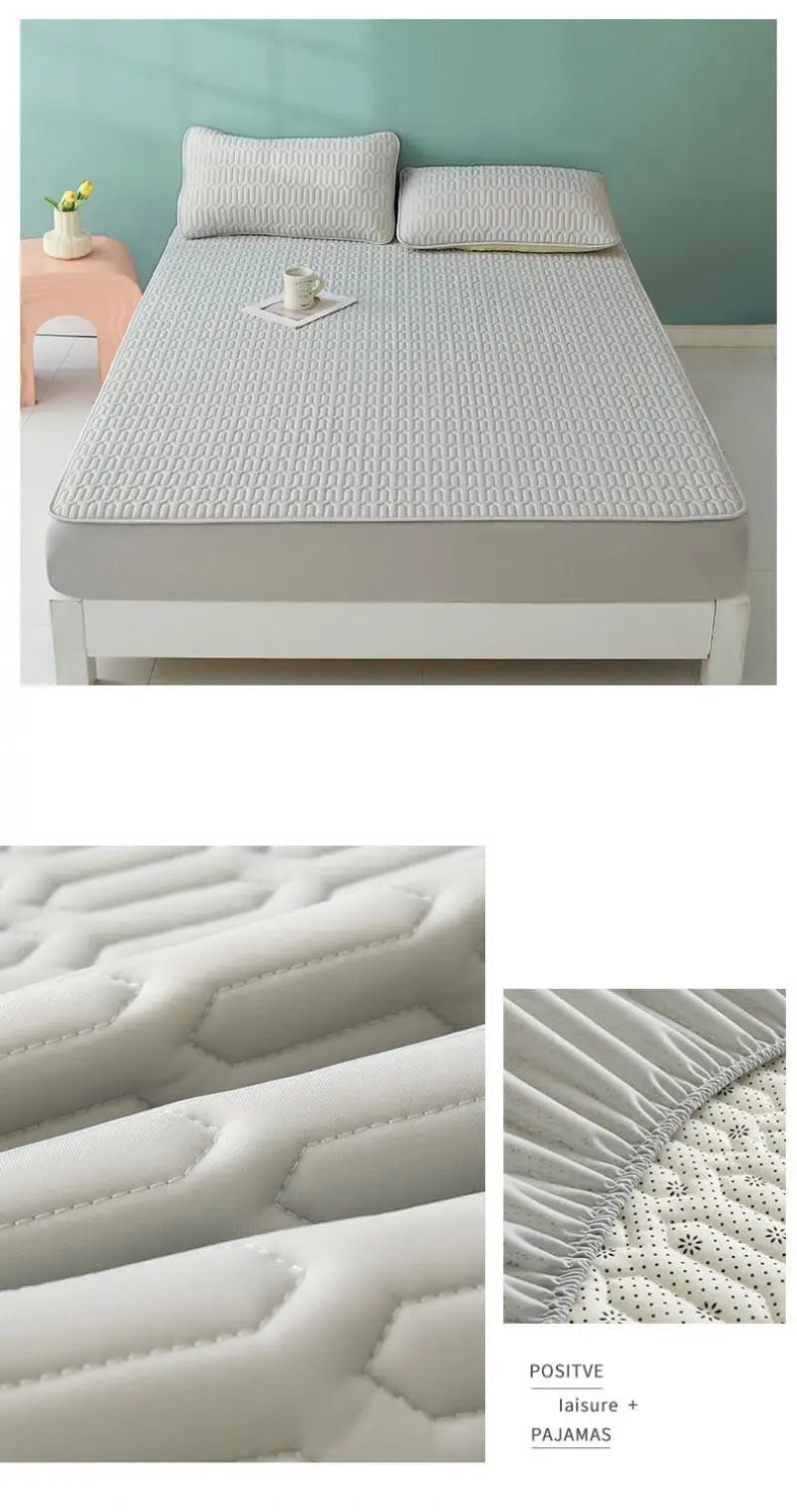 Cartoon Cute Pattern Cooling Fitted Sheet Single Natural latex fabric Soft cushion for Bedding Slow rebound Non-Slip Mattress