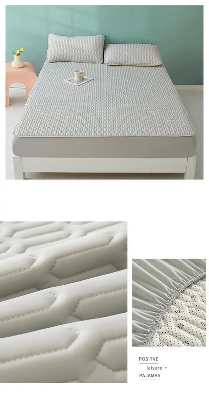 Cartoon Cute Pattern Cooling Fitted Sheet Single Natural latex fabric Soft cushion for Bedding Slow rebound Non-Slip Mattress