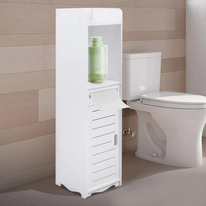 3-stufiger Badezimmer-Aufbewahrungsschrank, Toilettenpapierhalter, Ständer, Toiletten-Seitenschrank, 20 x 80 cm, zum Aufbewahren von Taschentüchern, Shampoos und Cremes