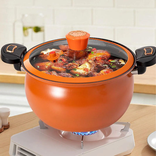 Pressure Pot Fast Cooking Cookware Non-Stick Pressure Cooker With Clear Lid For Boil Food Soup Stew Home Induction Stoves.