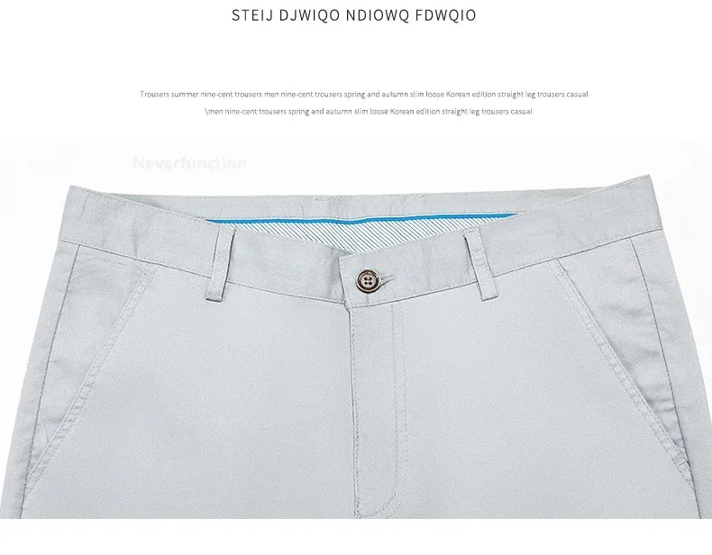 Summer New Men's Bamboo Fiber Slim Business Casual Pants Fashion Classic Breathable Designer Formal Long Trouser Male Clothing