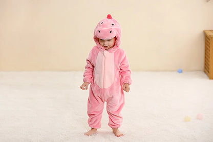 MICHLEY Winter Baby Strampler Mit Kapuze Flanell Cosplay Kleinkind Infant Kleidung Insgesamt Bodys Overall Kostüm Für Kinder Mädchen Junge