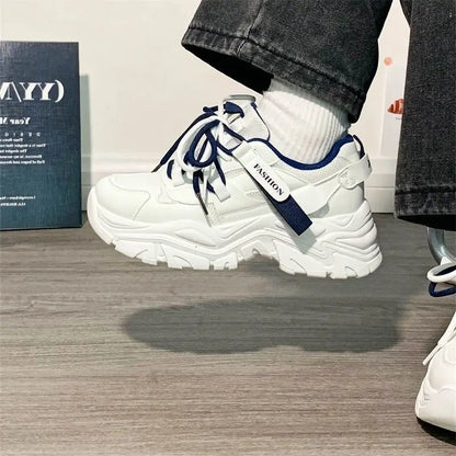 Women's Platform Sneakers 2025 Autumn Outdoor Non Slip Fashion Running Shoes Comfortable Breathable Height Increase Casual Shoes.