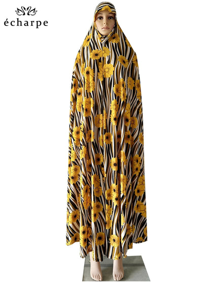 6XL Ramadan Muslim Pullover Sleeveless Dress Women Prayer Garment Arab Jibab Dubai Abaya Islamic Femmel Khimar Worship Robe