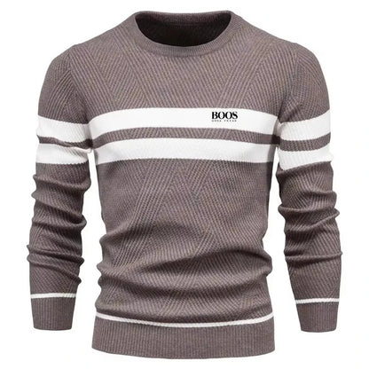 New Autumn Pullover Men's Sweater O-neck Patchwork Long Sleeve Warm Slim Sweaters Men Casual Fashion Sweater Men Clothing.