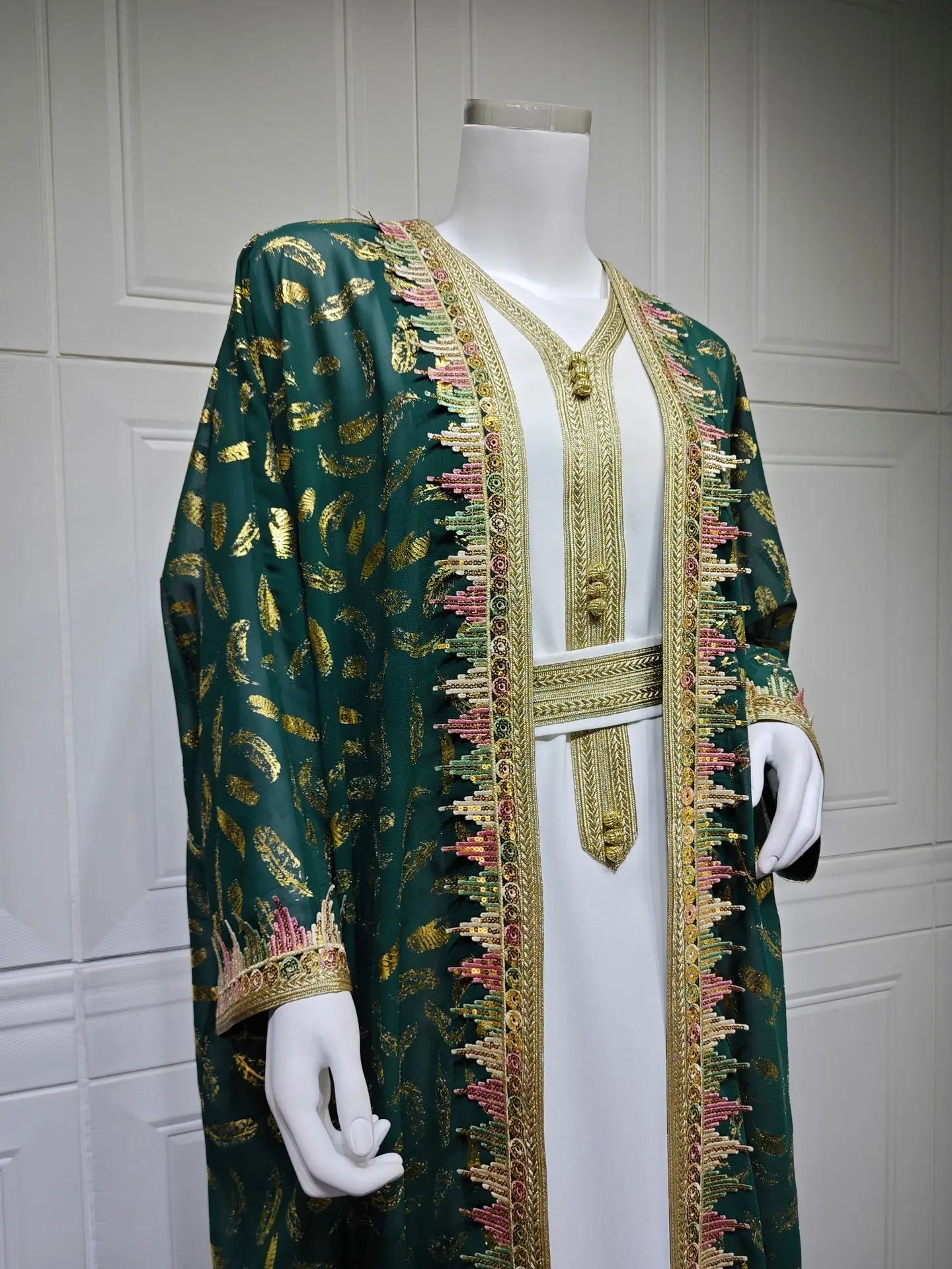 Eid Kimono Jalabiya Muslim Set Women Abaya Dubai Kaftan Morocco Caftan Kebaya Ramadan Dress Djellaba Islam Clothing Ramadan Robe