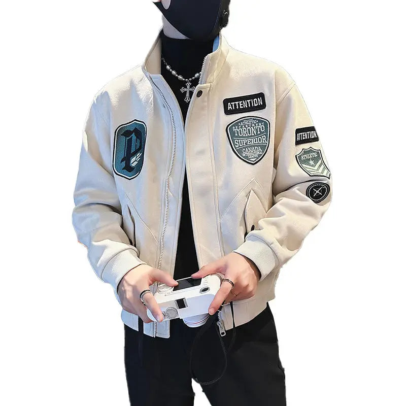 Male Bomber Jackets Stand Collar Short Korean Reviews Many Original Brands Men's Quilted Padded Coats Winter Casual Stylish Work.