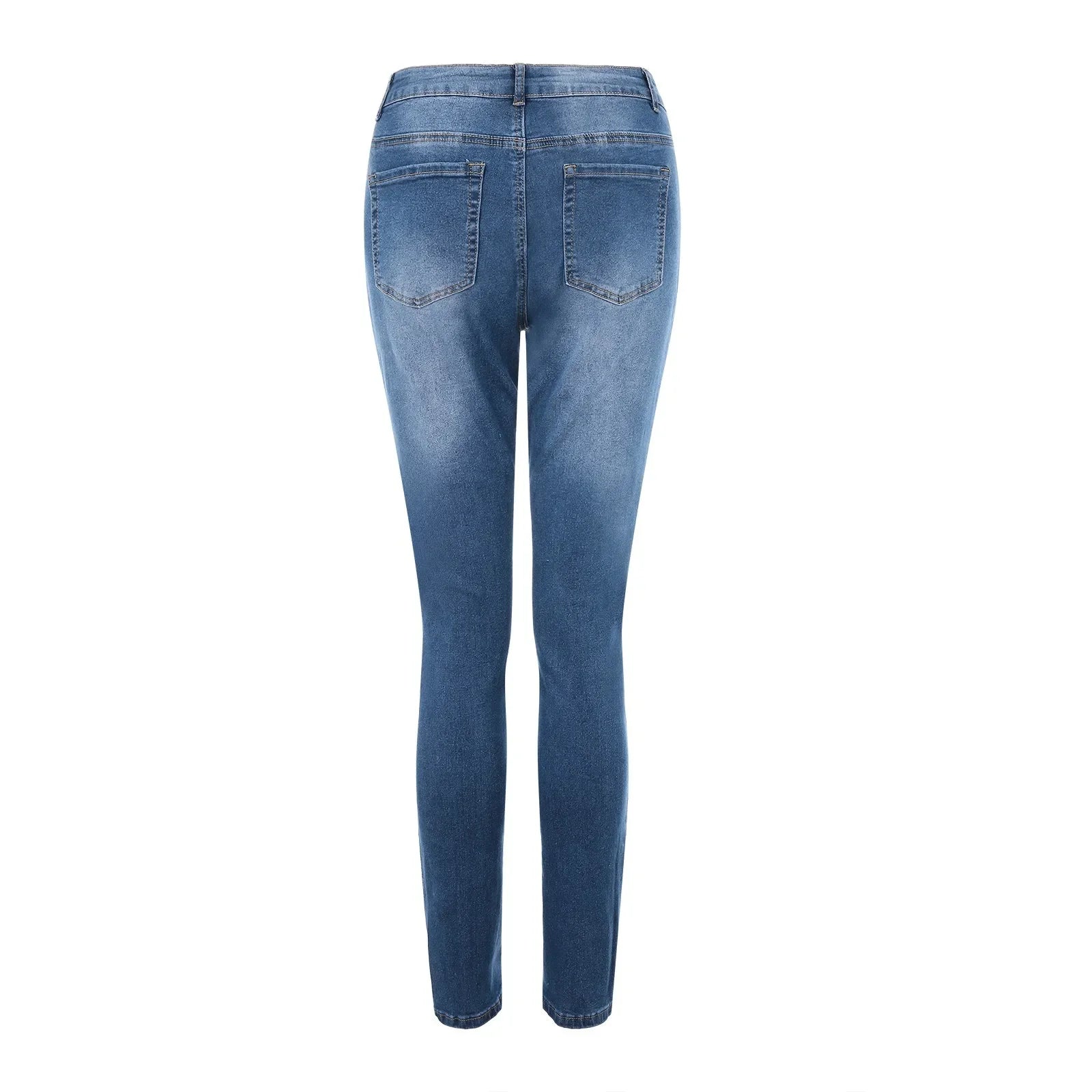 Skinny Colombian Jeans For Women 2024 High Waist Stretch Jeans 5 Button Push Up Butt Lifting Pockets Fashion Stretch Blue Jeans.