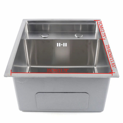 Versteckte Küchenspüle, quadratisch, für den Innen- und Außenbereich und Abfluss, zusammenklappbares Wasserhahnsieb aus Edelstahl für Häuser, Restaurants, Wäscheraum, Keller